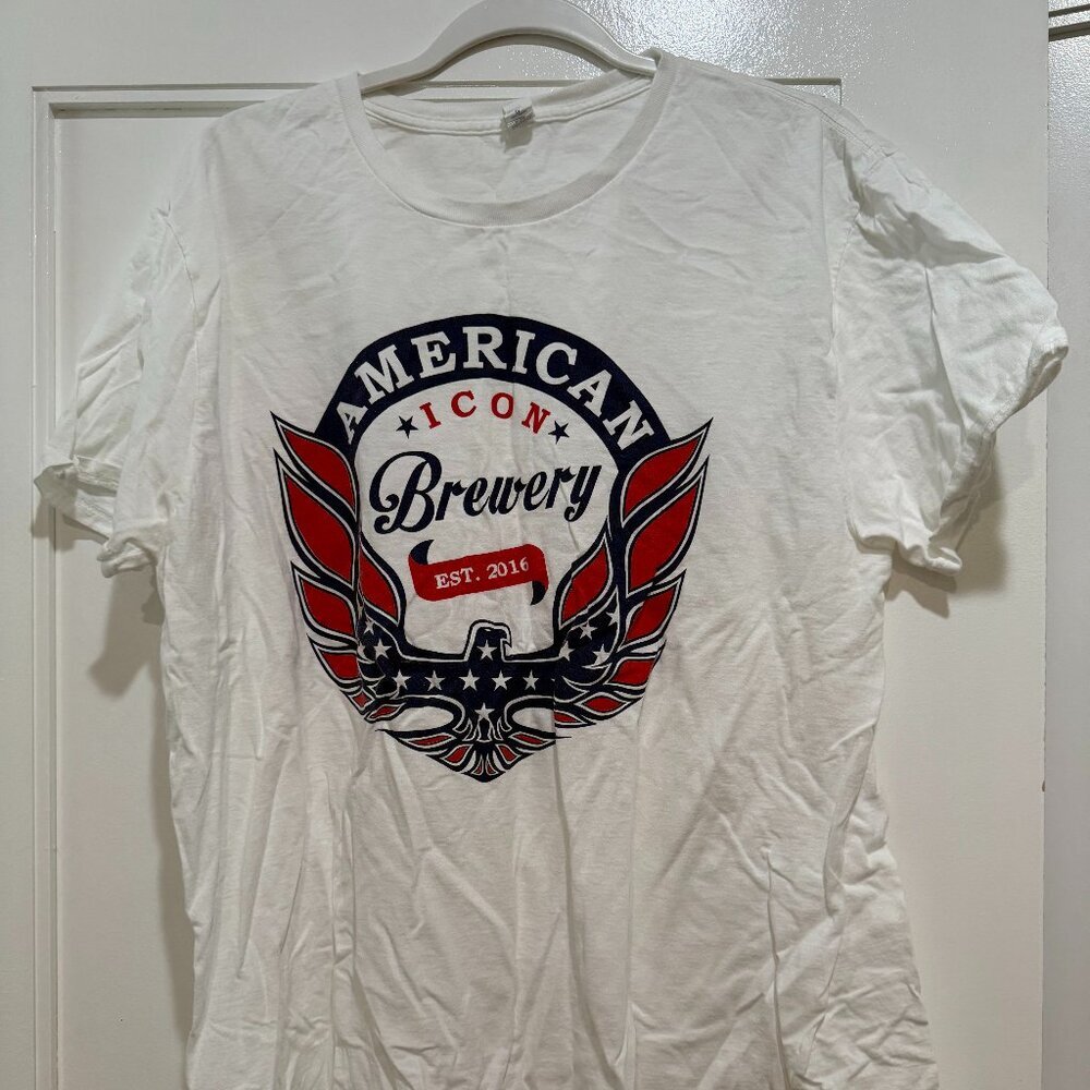 American Icon Brewery White Tshirt